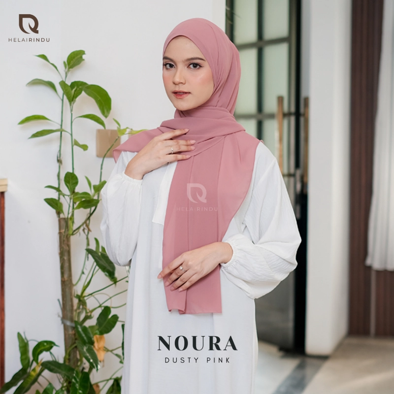 Product image HELAIRINDU - Hijab Pashmina Inner Jersey Tali Oval Ceruty Baby Doll Noura Allsize Dusty Pink