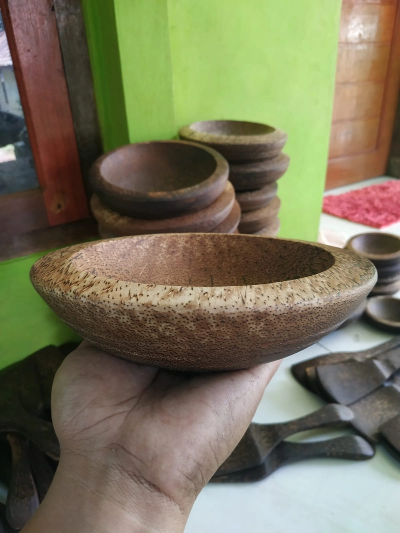 Product image Raqilla - Cobek Kayu Aren + Uleg Kayu Aren cowet kayu aren Ukuran Cowet Ukuran 16 cm