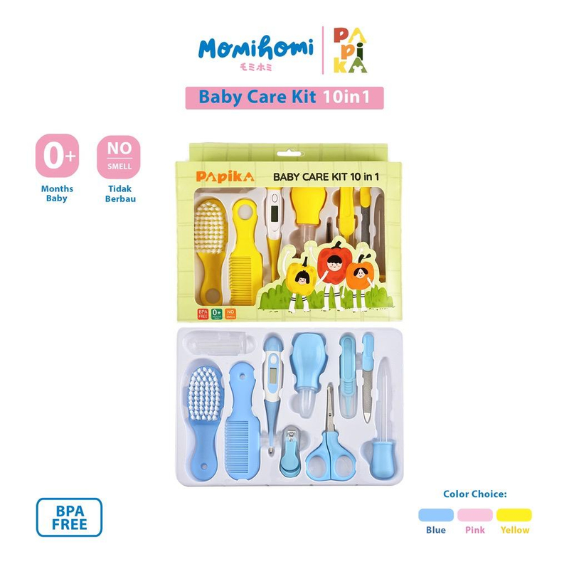 Product image MOMI HOMI - Papika Baby Care Kit Set 10 in 1 Set Perlengkapan / Peralatan / Alat Perawatan Bayi Baby 6 in 1 Biru