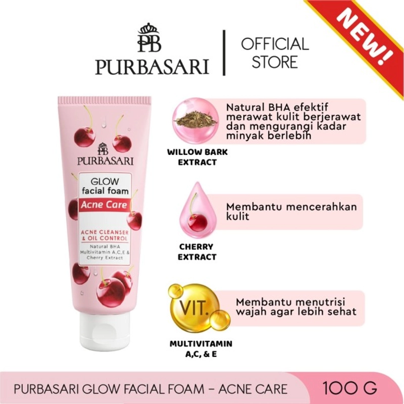 Product image Purbasari - GLOW FACIAL FOAM 100GR ACNE