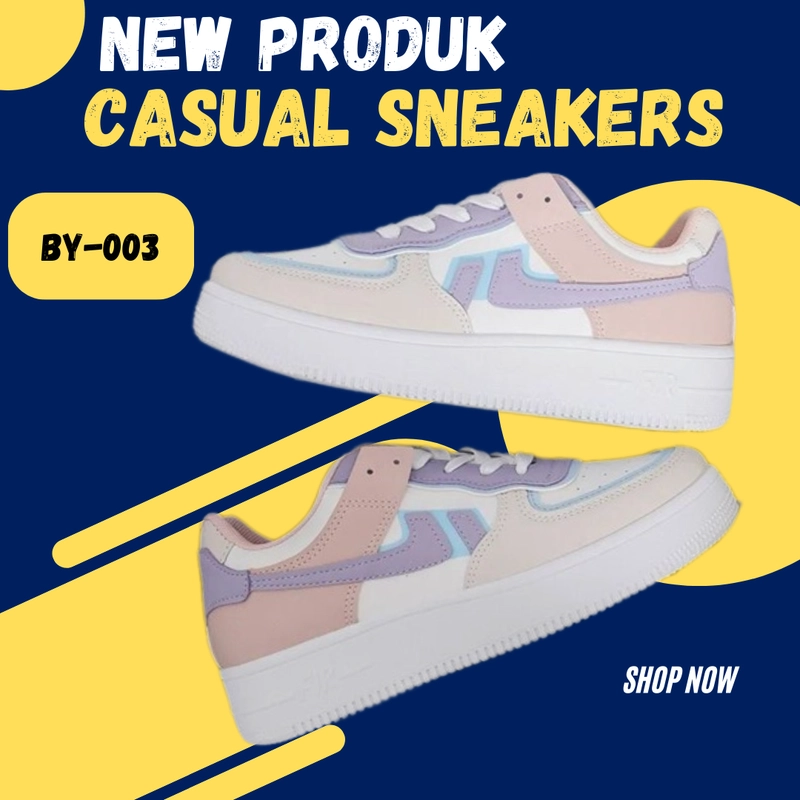 Product image Koekita - Sepatu Kets Sneakers Pria Dan Wanita New Trendy Daily Fashion BY-03 36 Ungu