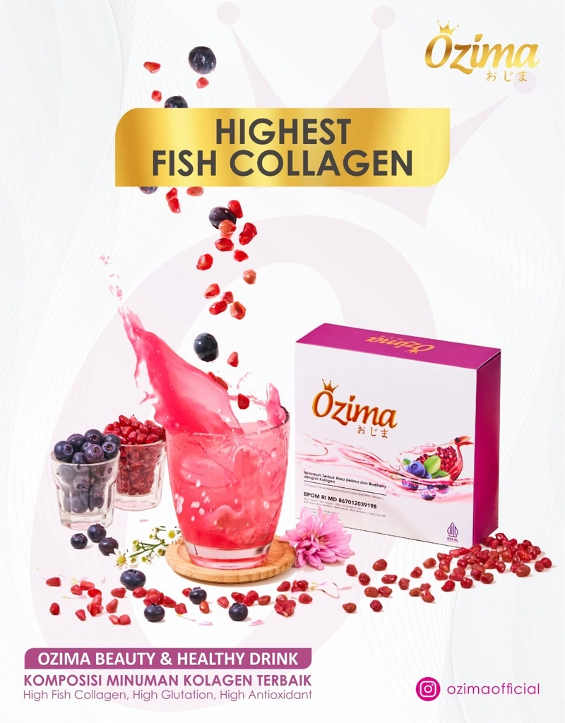 Product image Ozima - Ozima Minuman kolagen 150g isi 10 Delima Blueberry