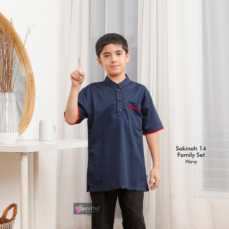 Product image Zenitha - Sarimbit Couple Family Set Premium Sakinah 14 Koko Anak 3-4 Tahun