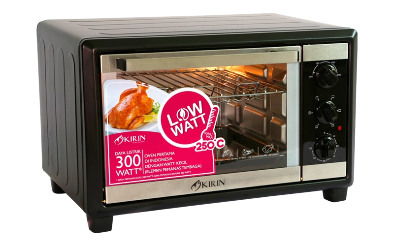 Product image Kirin KBO200RAB Oven Listrik Low Watt Kapasitas 20L Dengan Rotisseri Type KBO20RAB
