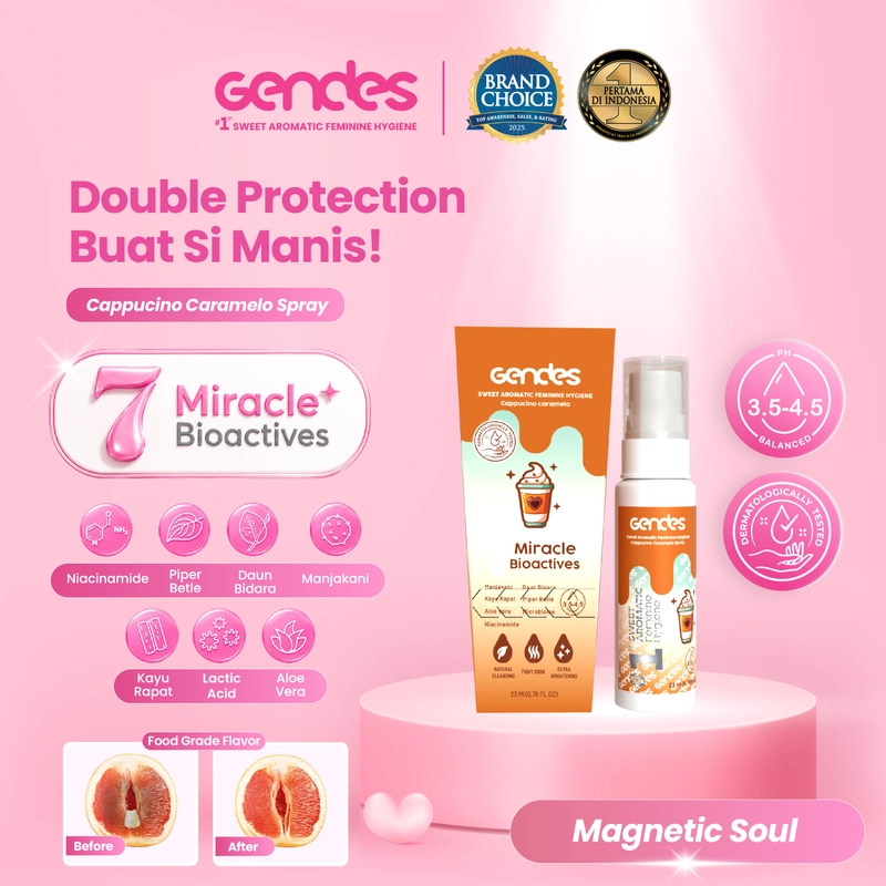 Product image GENDES - Gendes Sweet Aromatic Feminine Care Spray with Cappucino Caramelo 7 Miracle Bioactives 23ml Cappucino Caramelo