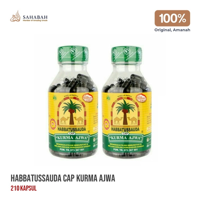 Product image Sahabah Store - Habbatussauda Cap Kurma Ajwa - Jinten Hitam 120 kapsul hitam