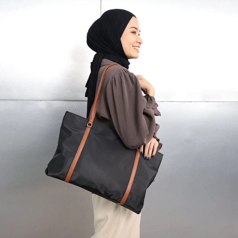 Product image Katakita - Katakita Flora Tote Bag Tas wanita besar / Tote Bag Laptop / Tas Selempang 43 x 40 x 14 Black mi Brown