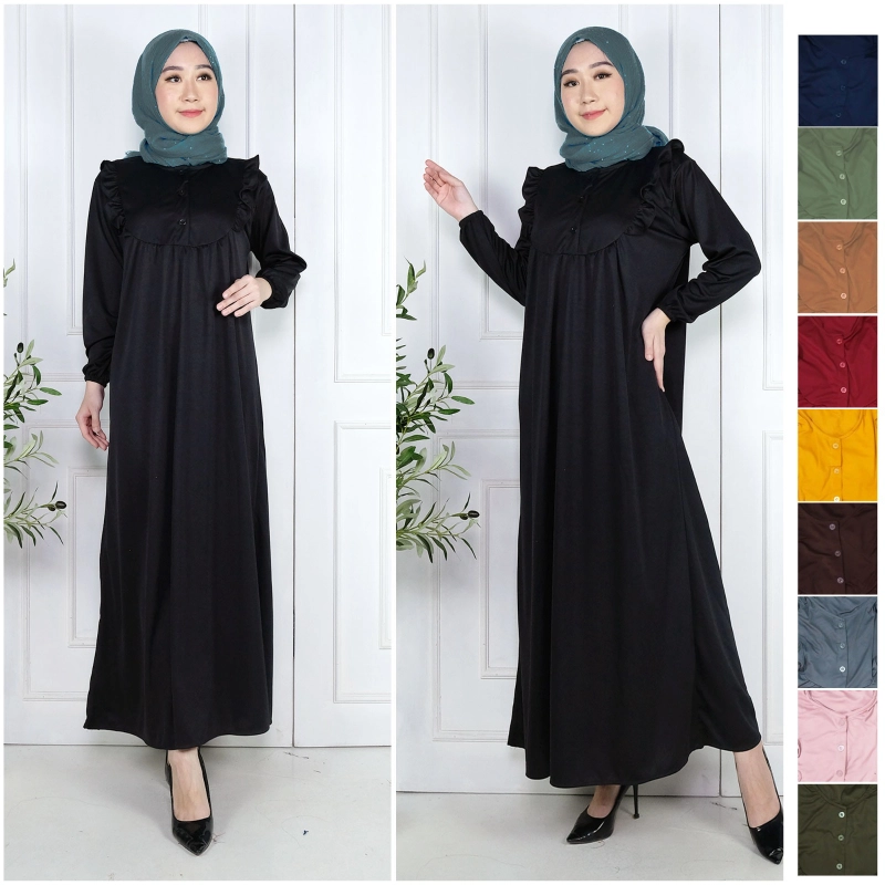 Product image MEQA DAILY - MEGA DAILY - Gamis Asahy Dress Pesta Wanita XL Hitam