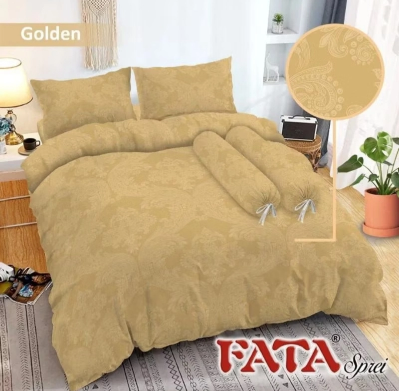 Product image Dylan 19 - Bedcover set fata polos jaguard 180x200 180x200x20 Golden