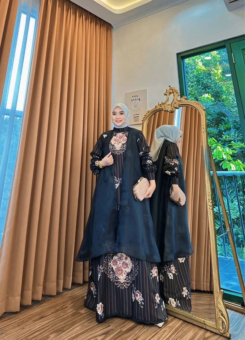 Product image Khisna collection - Dress outer angita bestseller limited edition Allsize Hitam
