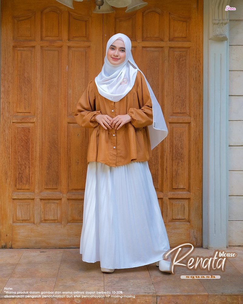 Product image Dzeera - RENATA BLOUSE / atasan remaja kekinian jacquard cotton premium S SQUASH