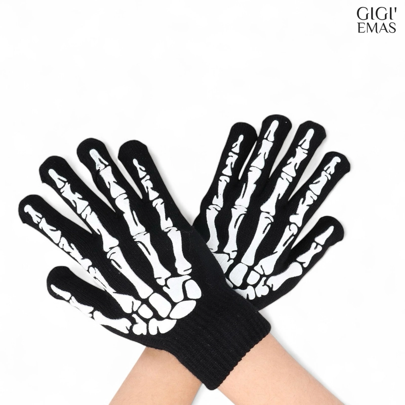 Product image GAWUNG - Sarung Tangan Motor Tengkorak Biker Touring Sunmori Full Jari SATEEK dewasa tengkorak