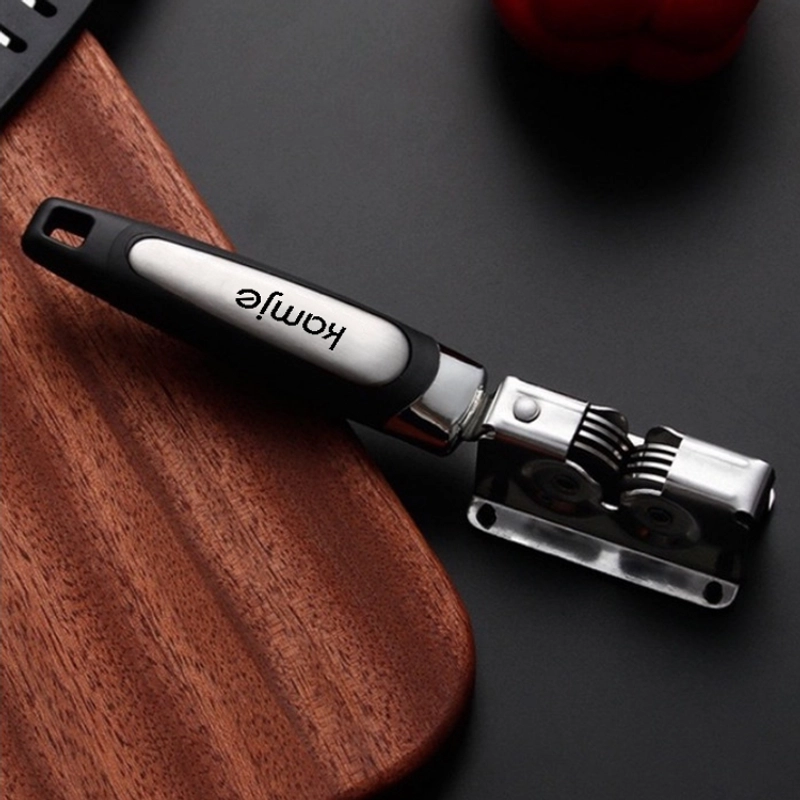 Product image KAMJE Alat Asahan Pengasah Penajam Pisau Gunting Stainless Steel Serbaguna KMJ214 KMJ214 HITAM-SILVER