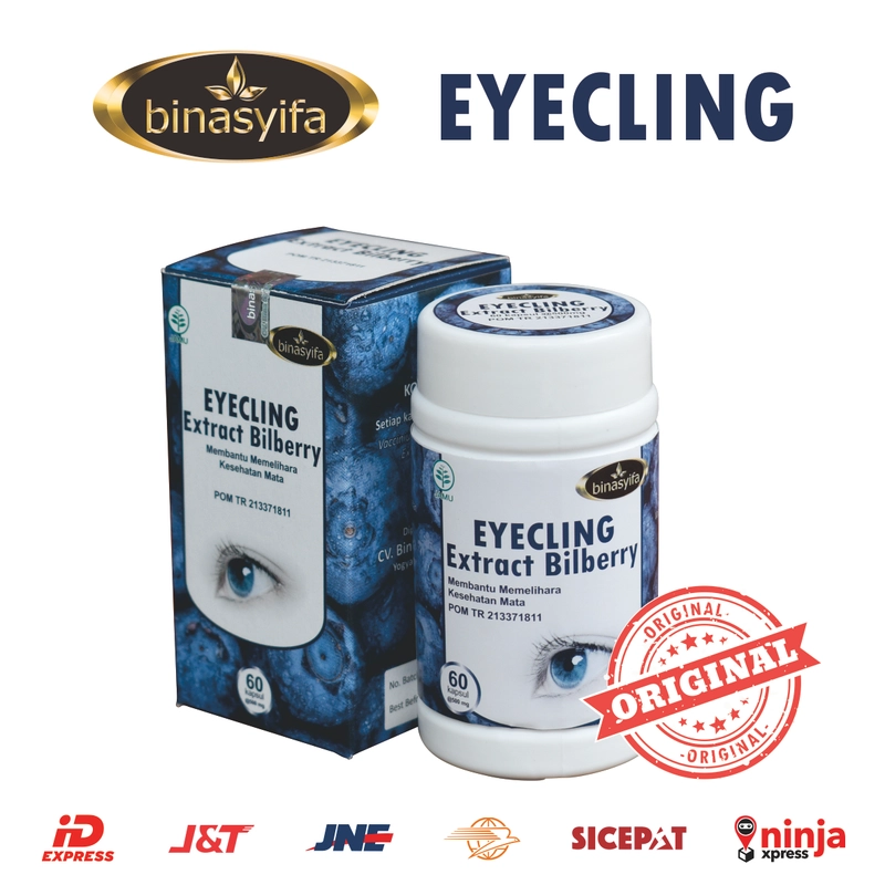 Product image EYECLING Obat Mata Minus Katarak Buram Merah Original BPOM Kapsul Ekstrak Bilberry Binasyifa Herbal 60 kapsul Herbal