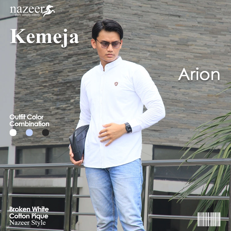 Product image Nazeer - Kemeja Arion M BrokenWhite
