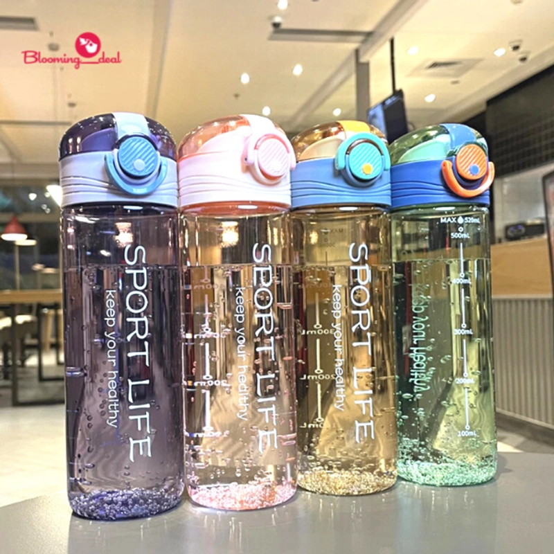 Product image Blooming_Deal - Botol Minum Sport Life 520ml / Botol Minum Plastik Anak Dewasa 520 ml HX925 RANDOM