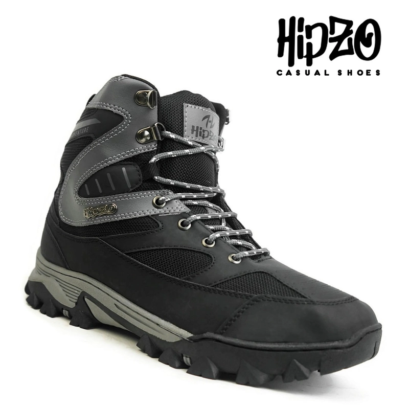 Product image Hipzo - HIPZO Sepatu Hiking M072 Boots High Quality Untuk Pria Size Jumbo 39 ABU HITAM