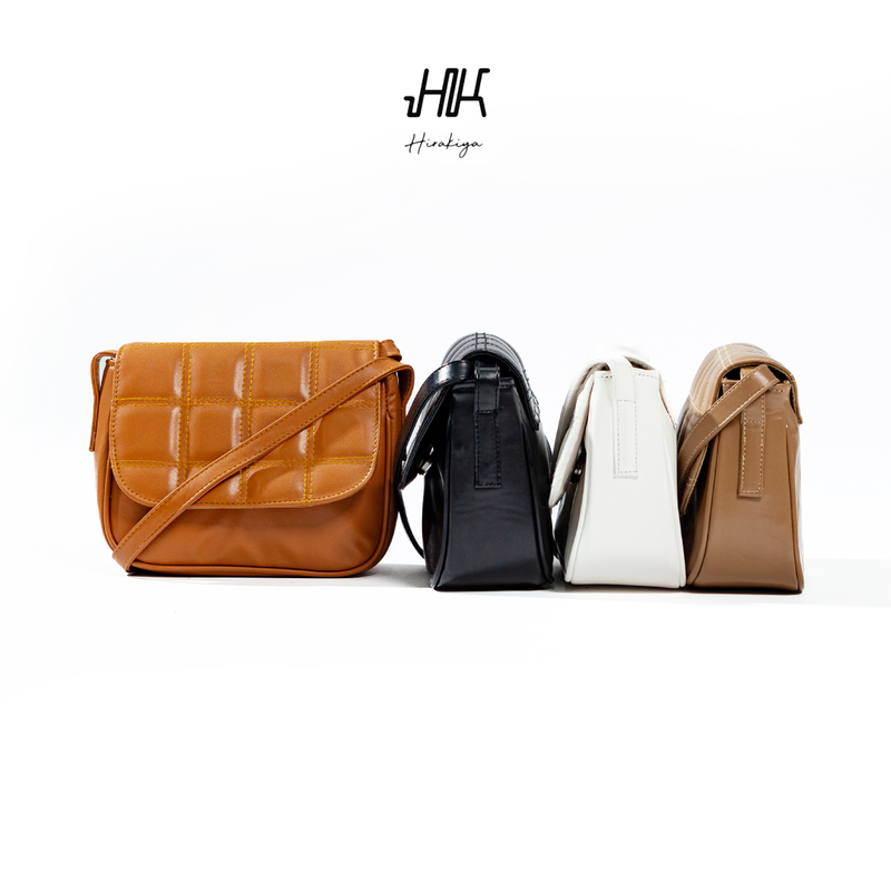 Product image Hirakiya id - Kiky Sling Bag Synthetic Leather Premium Hago Korean Style 15x20x6.5cm Moccacino