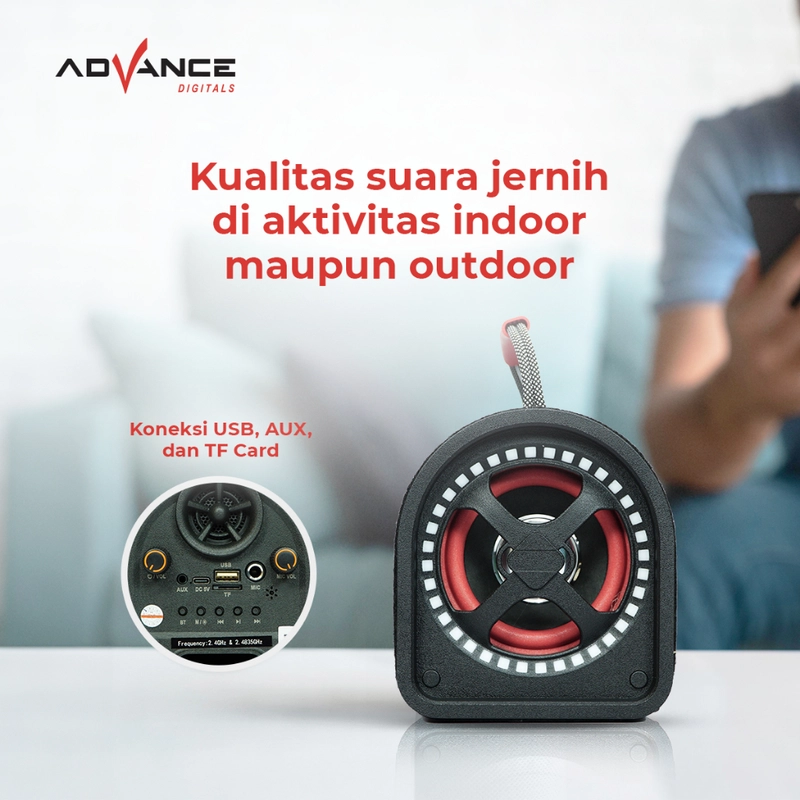 Product image Advance Digitals Indonesia - Speaker Portable KS-615 Ukuran 5 inch Free 1 Mic Wireless - Default