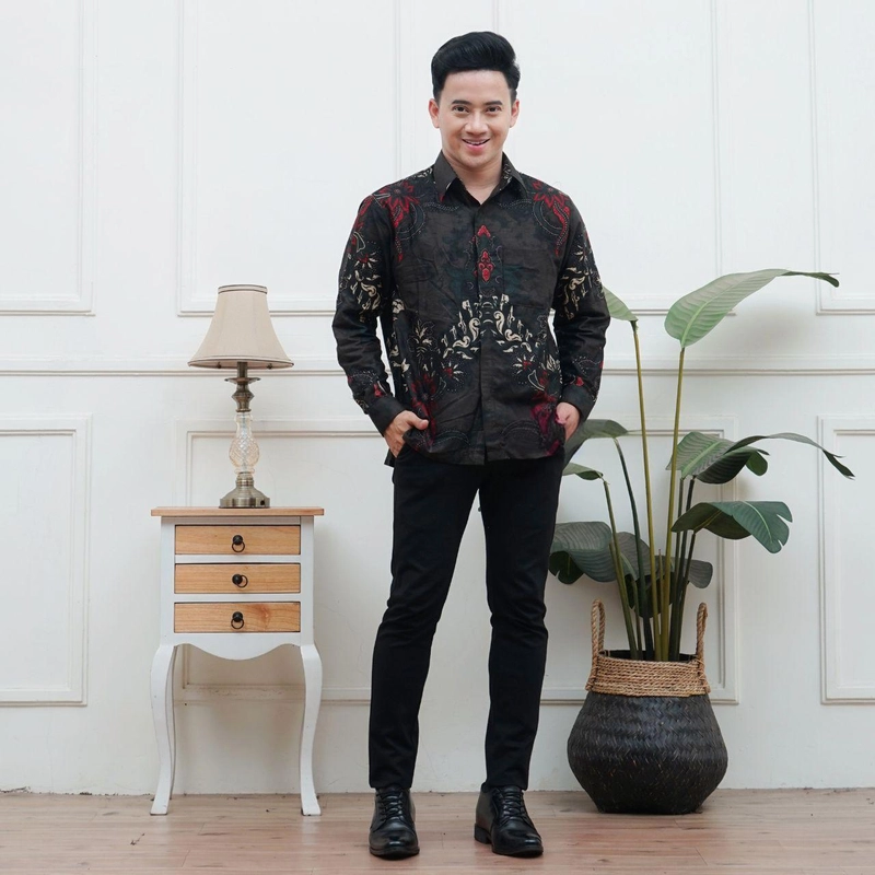 Product image Ks muslim fashion - Batik coupel kemeja dan gamis standar dan jumbo motif kamal Xl Kemeja kamal