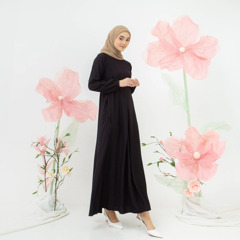 Product image Lusianasae - Lusianasae - Edelweiss dress warna Hitam bahan Rayon twill premium L HITAM