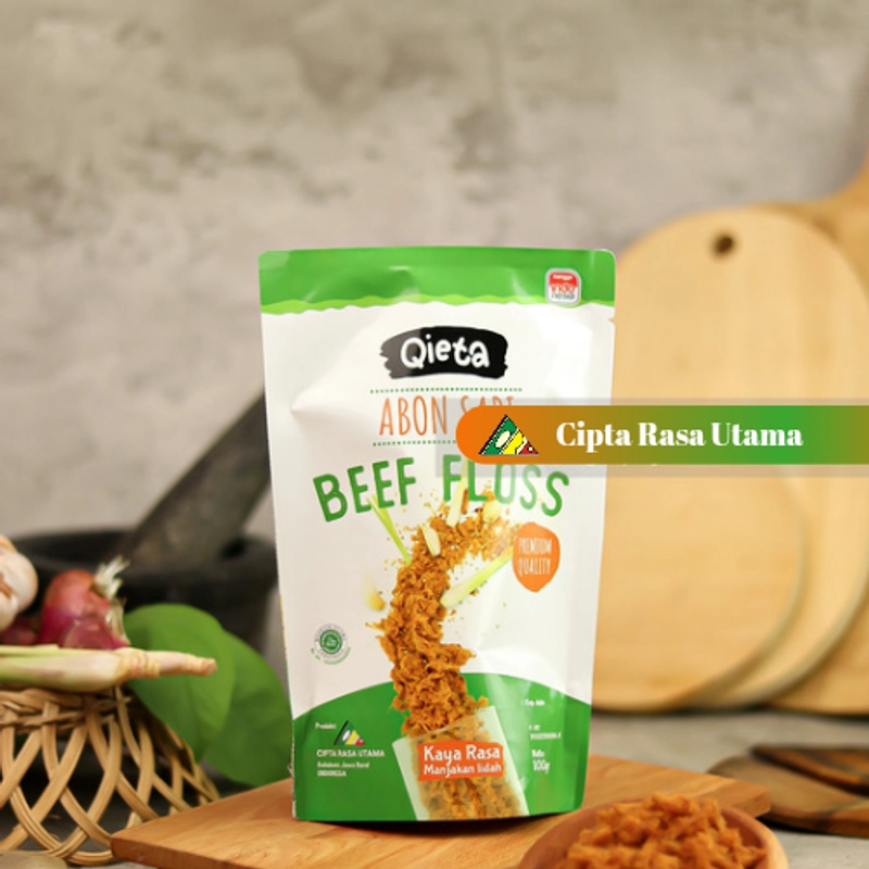 Product image ABON QIETA - ABON SAPI QIETA 100 g ASLI ORIGINAL PREMIUM PACK 100 gram orignal