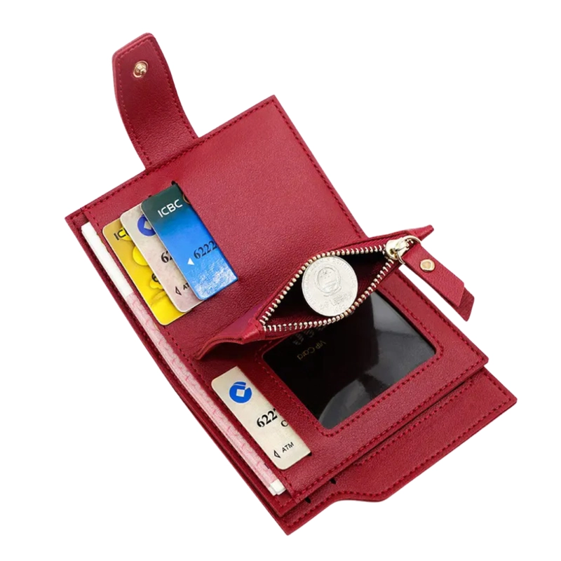 Product image KAHASIL - Dompet Lipat Wanita Pendek Bahan Kulit PU Leather KHDP47 all variant Dusty Pink