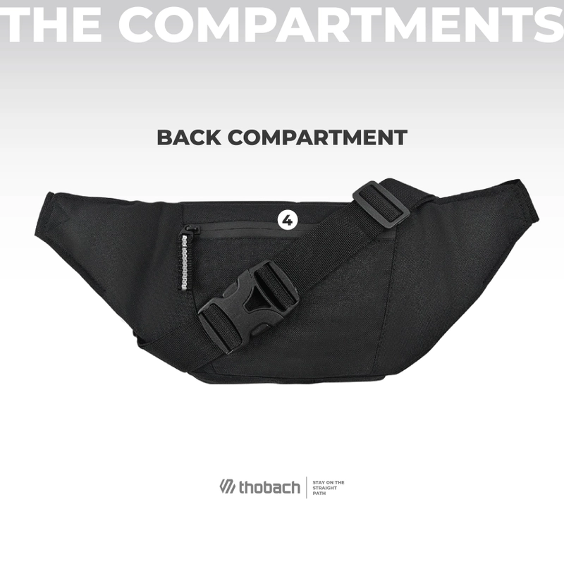 Product image Thobach official - THOBACH Anti Air Waterproof Waistbag MILAN ALL SIZE BLACK