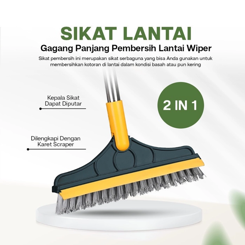 Product image KAMJE Sikat Lantai 2in1 Wiper Pembersih Kamar Mandi WC Toilet Gagang Panjang Serbaguna KMJ020 KMJ020 RANDOM