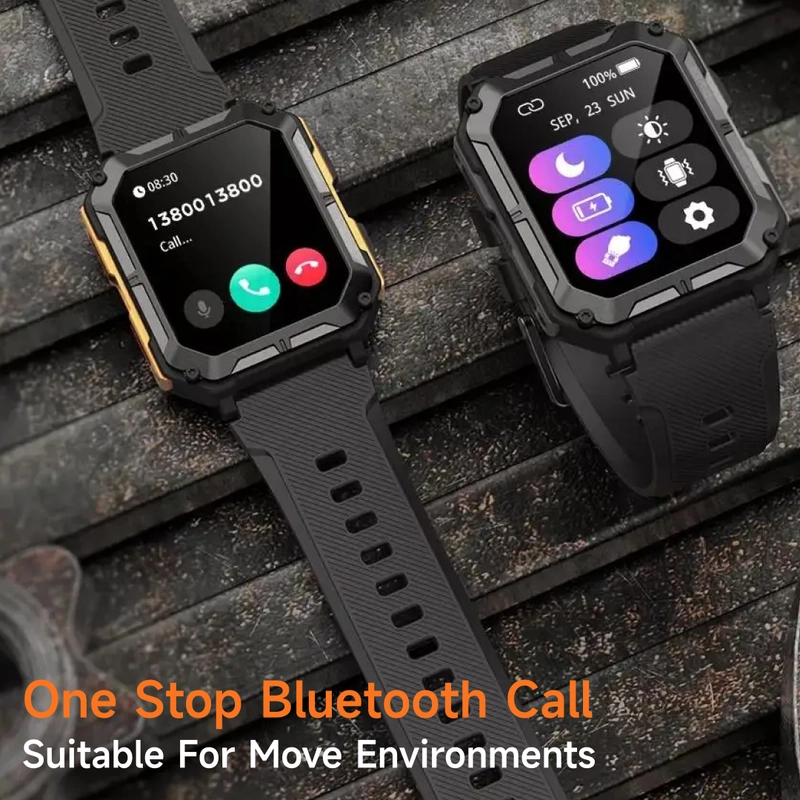 Product image Mitimes - Mitimes Smart Watch C20 Pro Bluetooth Phone Call 1.83 Inch Black Orange