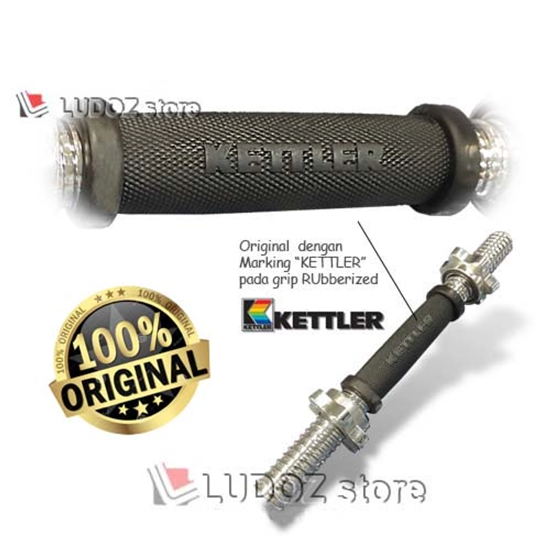 Product image LUDOZ Store - Dumbbell paket set KZ 25kg dumbell Stick KETTLER rubber grip karet barbel stik barbell dambel 25 kg Berat KZ-25kg