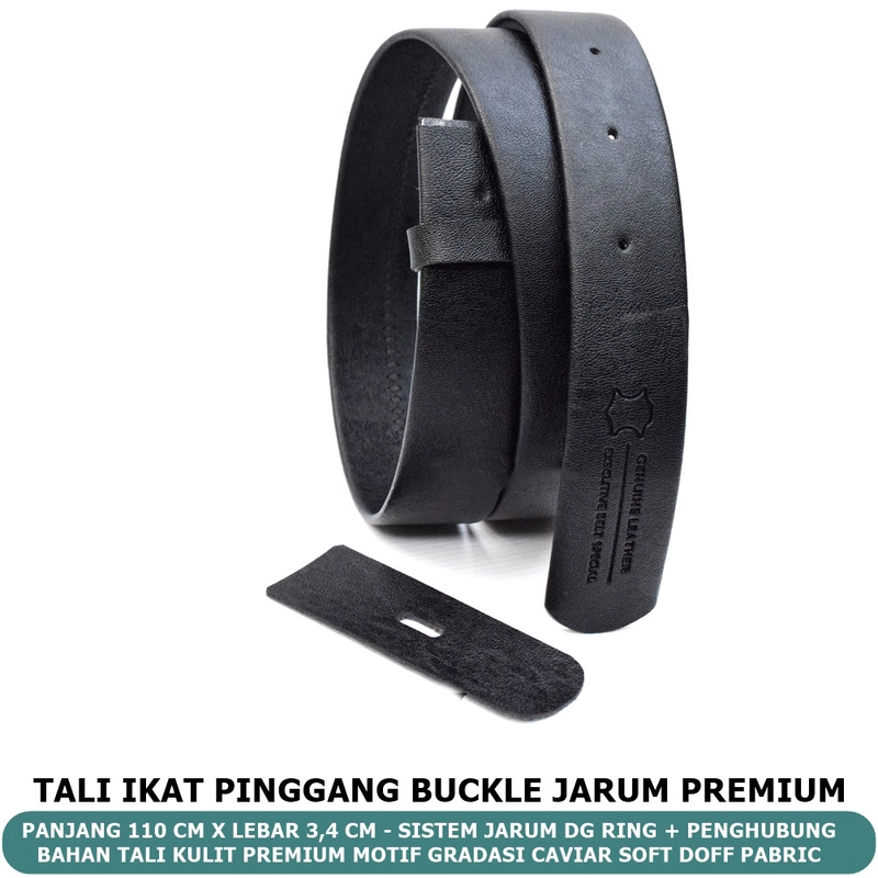 Product image Lanc Fashion - Ikat pinggang Tali Leather Motif Gradasi Jarum Buckle TEKSTUR FIRM WARNA BLACK