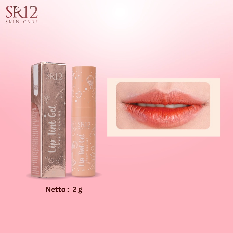 Product image SR12 Jawa Barat - SR12 Liptint Gel Sweet Orange Natural Finish Melembabkan Dan Menutrisi Bibir 2 g lip tint
