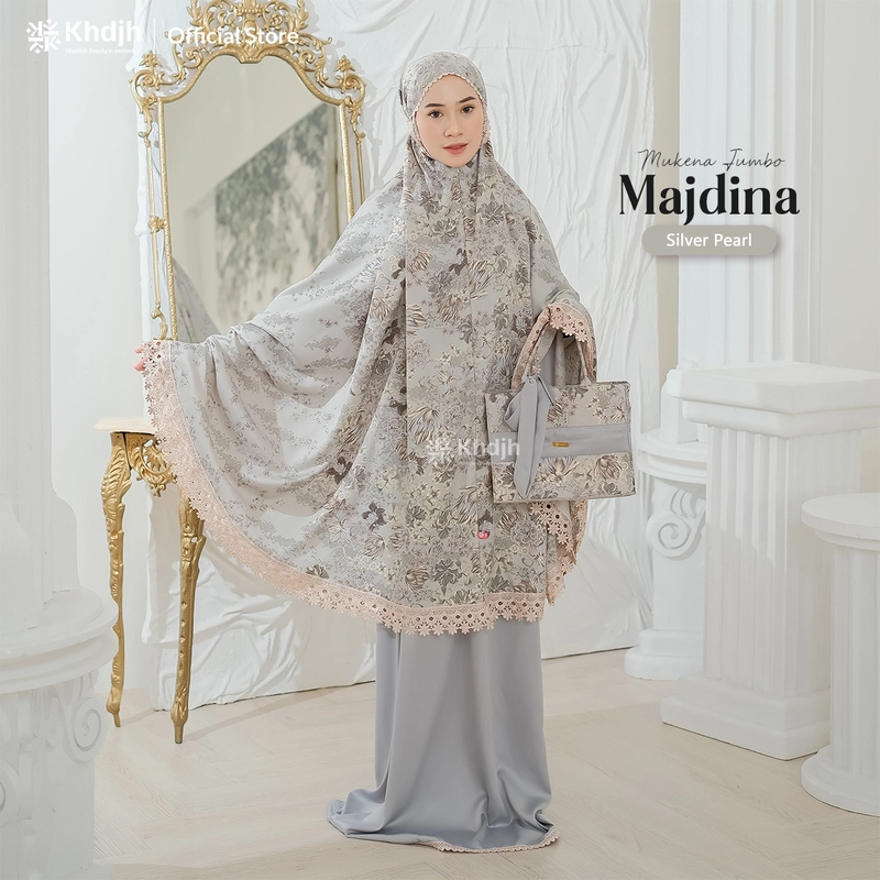 Product image KhadijahLabel - Hampers Mukena Hampers Set Dewasa Jumbo Majdina Hampers Spesial Gift Hampers Silver Pearl