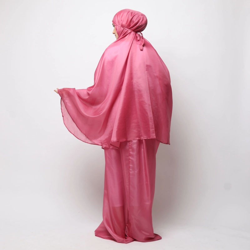 Product image DS Modest - Mukena Traveling Mini Terkecil Petunia (Case Polos) Atas Bawah All Size Dusty Pink