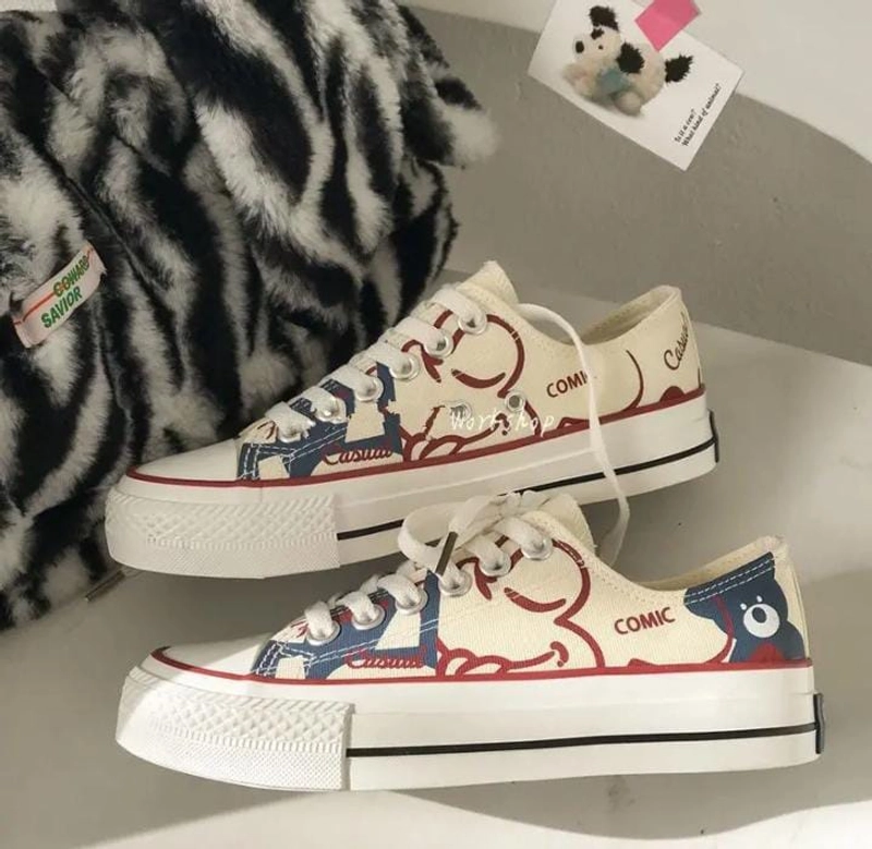 Product image LUXIA - Sepatu Kets Sneakers Wanita Casual Daily Fashion Comic 40 PUTIH