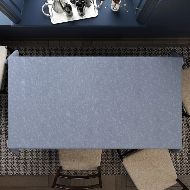Product image Berkah Saluyu - Taplak Alas Meja Makan dan Ruang Tamu Motif Embos Terbaru 120x45cm Grey