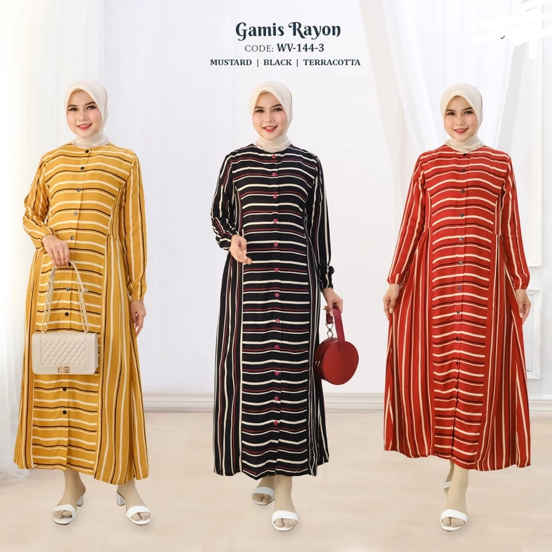 Product image AL Irsyad Store - GAMIS FOREVER SWEET CONCEPT WV-144-3 GAMIS RAYON ALL SIZE TERACOTTA