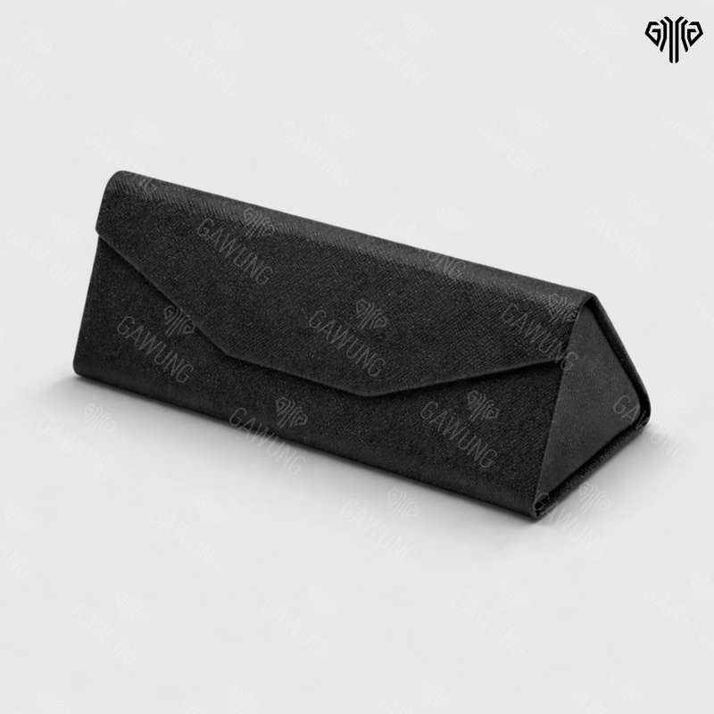 Product image GAWUNG - GAWUNG - Kotak Kacamata Lipat Vintage Segitiga Elegan Sunglasses Case Box KCTRVIN Kotak Kacamata Hitam