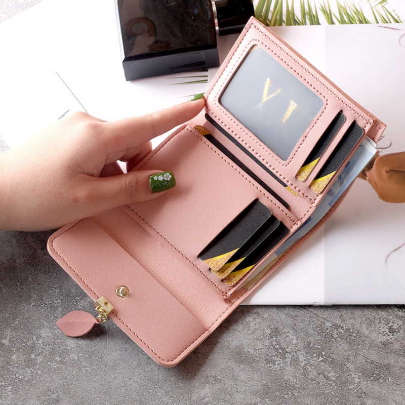 Product image KAHASIL - Dompet Lipat Wanita Pendek Mini Kecil Lucu Bahan Kulit PU Leather KHDP53 all variant DUSTY PINK