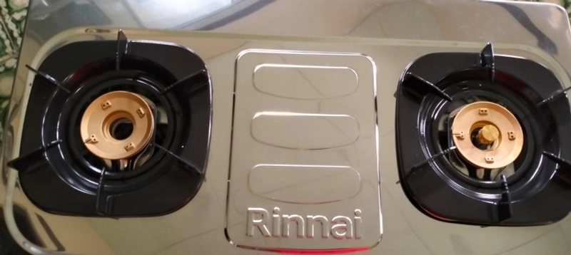 Product image Rizki Electronics - RINNAI KOMPOR 2 TUNGKU BUNGA RI-712AF STAINLESS API BESAR 2 tungku api besar putih