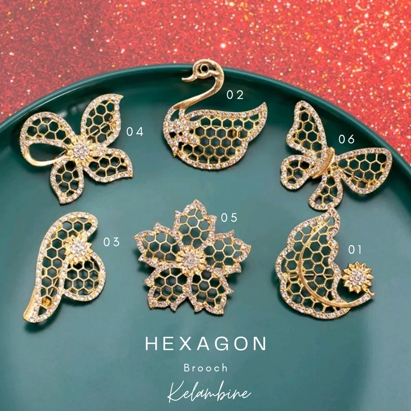 Product image Kelambine - Hexagon Brooch Bross Hexagon by Kelambine Hexagon 05 Gold