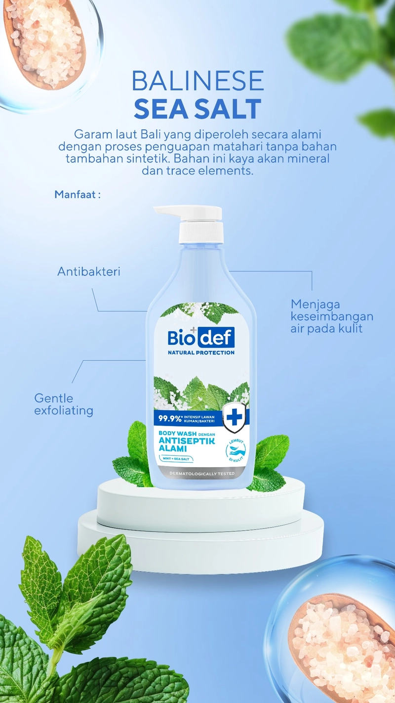Product image SUPLAI SHOP - Sabun Mandi Cair Biodef Mint & Sea Salt Kemasan 550 ml