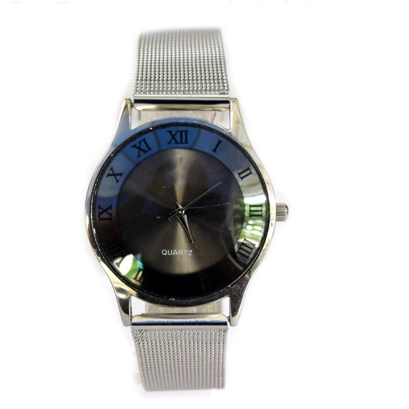 Product image Lanc Fashion - jam Crome Stainless Pasir Soft Kasual Shine 35 MM WARNA HITAM