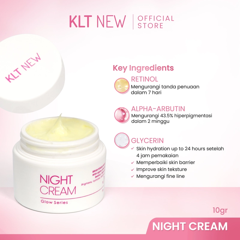 Product image KLT NEW - KLT New Night Cream Glow Series 10Gr 10Gr Cream Malam