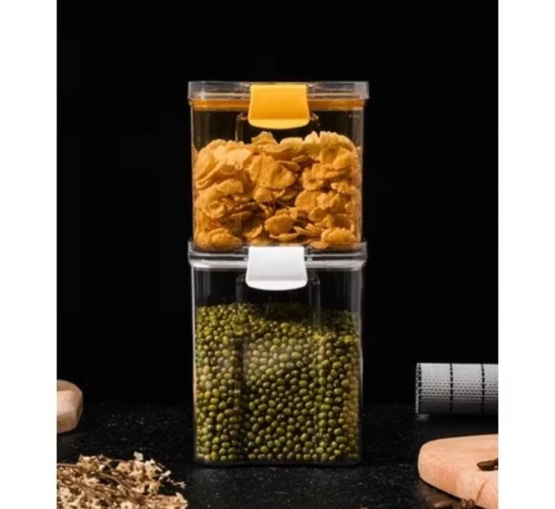 Product image Rizki Electronics - Toples Snack Kedap Udara Bening Kontainer Makanan 460 ml (S) plastik