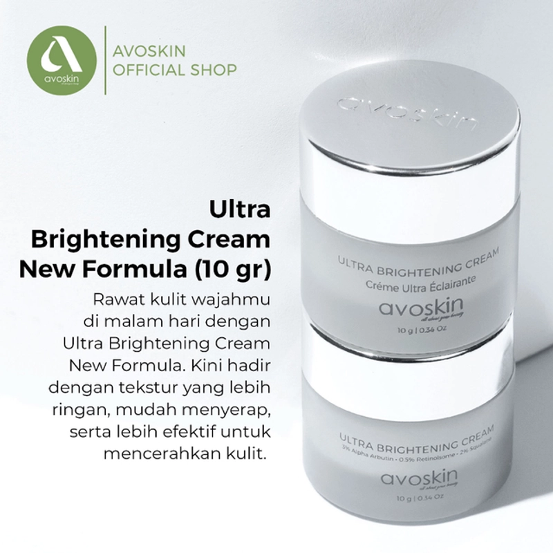 Product image AVOSKIN Flash Sale - Ultra Brightening Cream Alpha Arbutin + Retinolsome + Squalane (10 g) 10 gr Brightening Cream