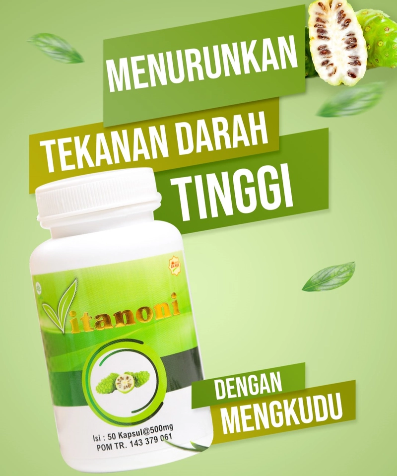 Product image Elhafidz Herbal - Vitanoni Mengurangi darah tinggi-Hipertensi dengan ekstrak mengkudu 50 Kapsul Kapsul abu-abu