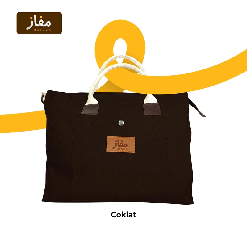 Product image Alfatih Quran - Mafaza Stylish Bag - Tas Kanvas Wanita Mafaza 36 cm Coklat