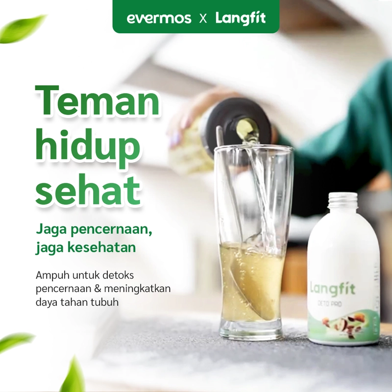 Product image Langfit - Deto Pro Cuka Apel + Madu Stevia Probiotik Chia Seed 1 Botol 1 Botol